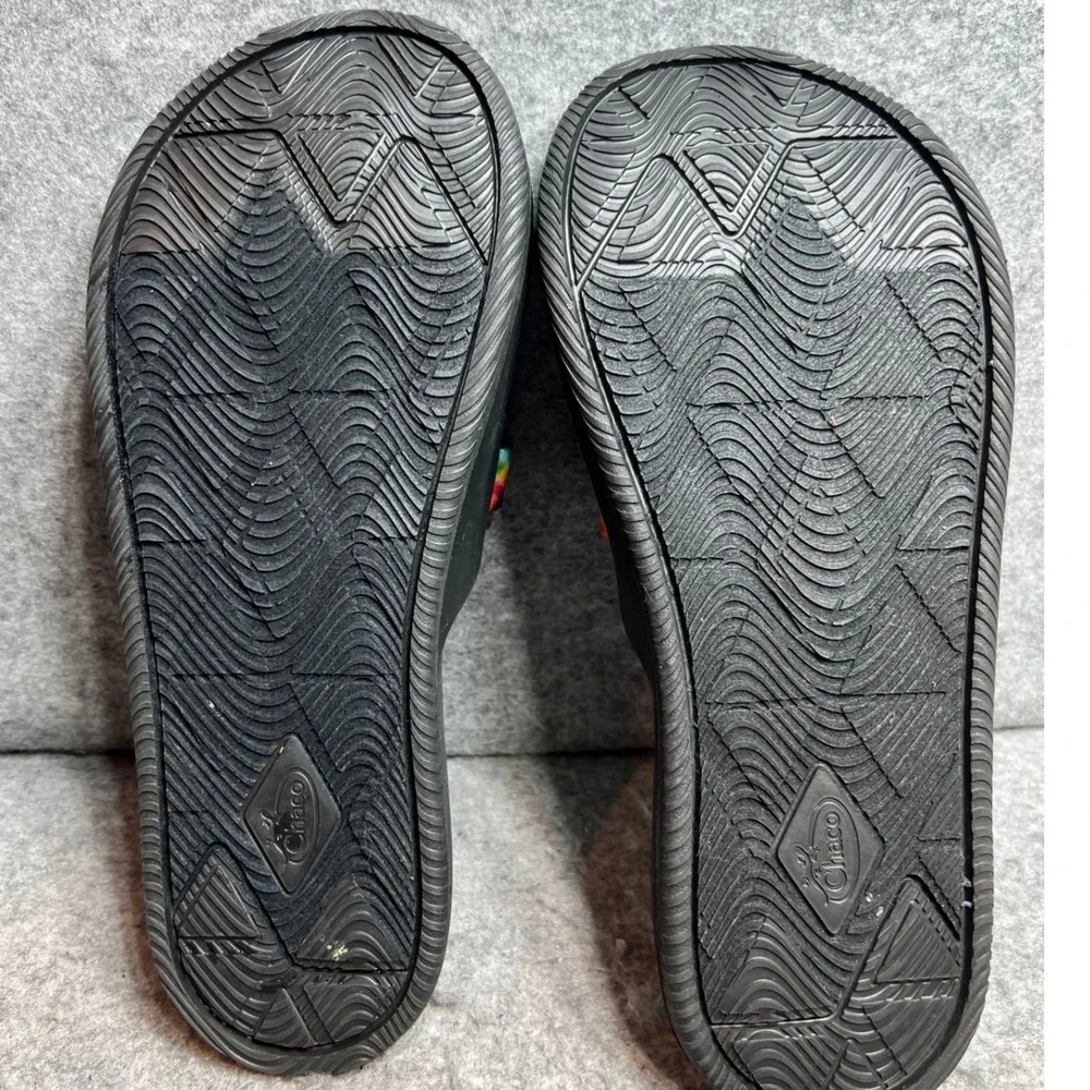 Chaco Chillos Slide Mens Sandals Rainbow Tie Dye Black Sandals Recovery Size 11